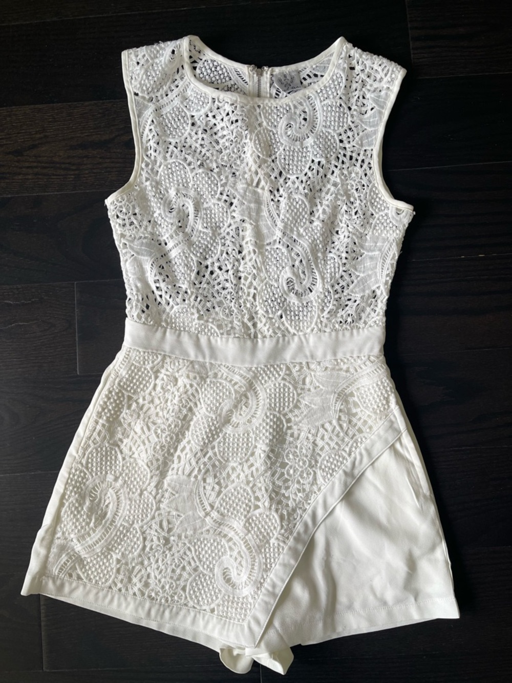 Angel Biba White Crochet Lace Romper